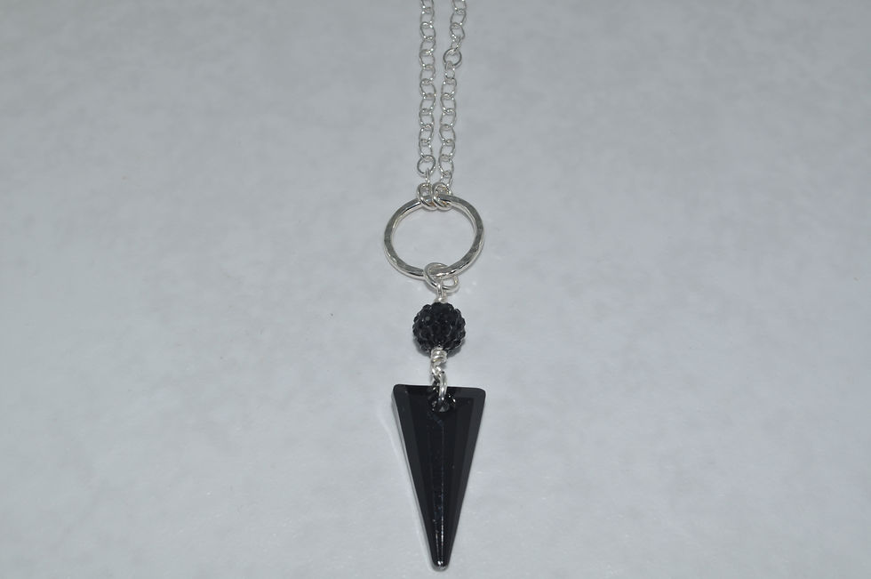 Black Spike Necklace NL072-SS