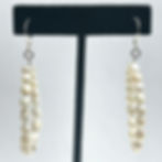 Thumbnail: SS FW White Pearl Hoops ELB047-SS