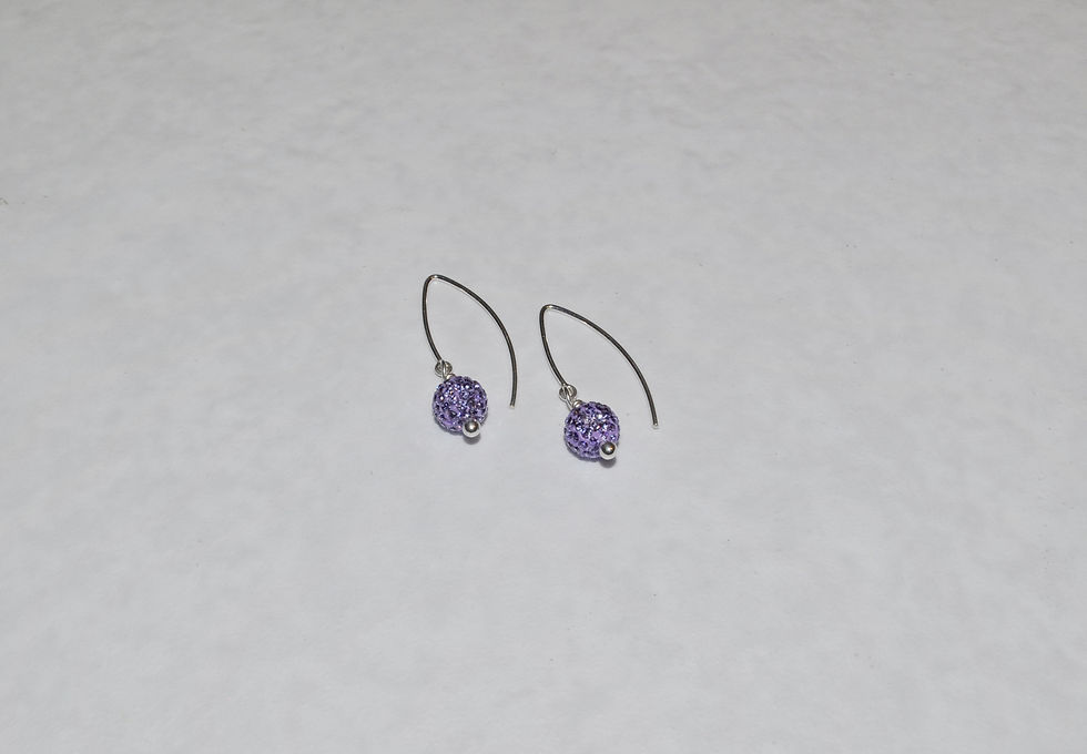 Tanzanite Pave' Ball Earrings EM088-SS