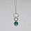 Thumbnail: Green Pave' Ball & Circle Necklace NL114-SS