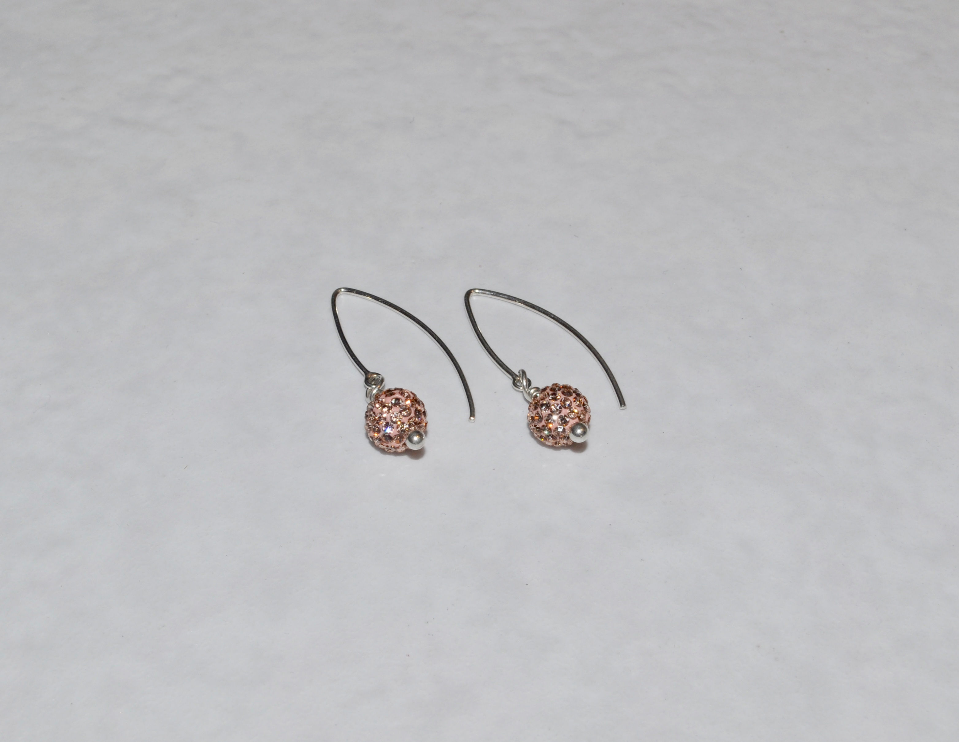 Rose Gold Pave' Ball Earrings EM086-SS