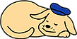 眠る犬のイラスト