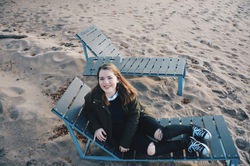 Sunbathing in the winter