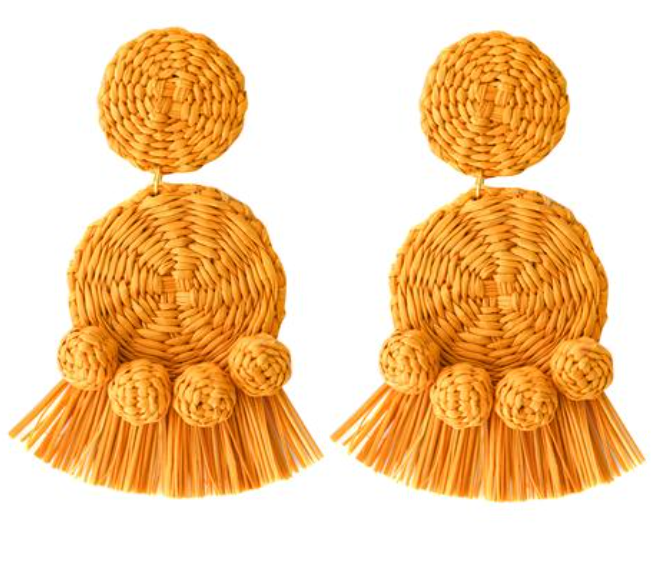 Thumbnail: Polka Co tassel drop earrings
