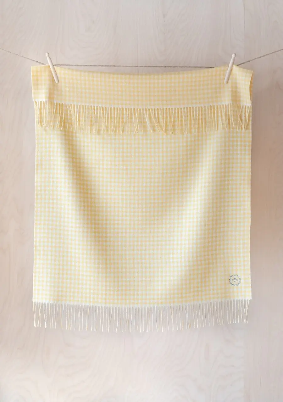 TBCo Lambswool Baby Blanket - Yellow Gingham