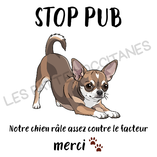Miniature : Stickers STOP PUB – Spécial chiens (Races lettres C à M)