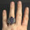 Thumbnail: The Dark Crystal Ring in Sterling Silver with Raw Amethyst Crystal