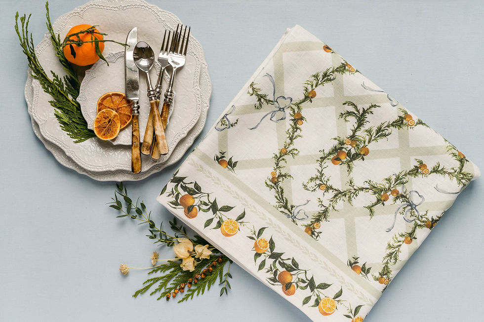 Clémentine de Provence Treillis Table Linen