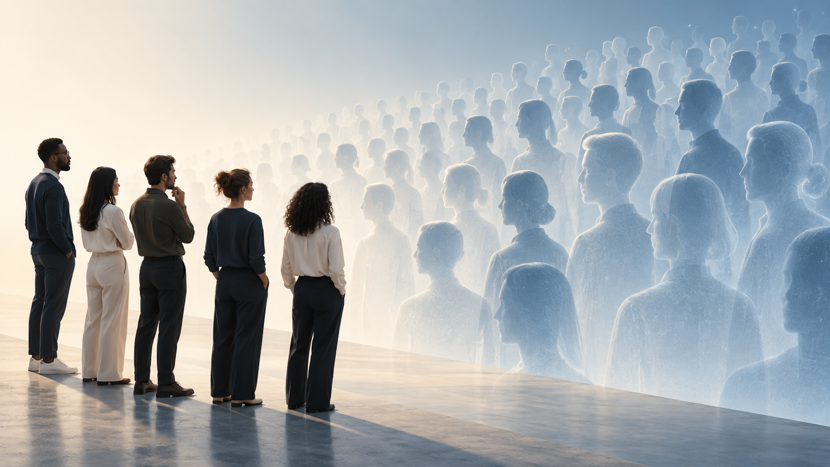 Illustration of real respondents and synthetic simulated voices