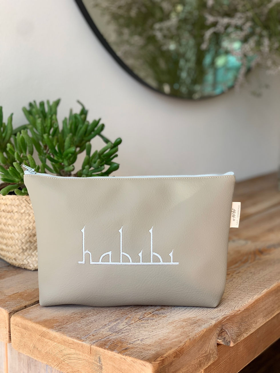 Thumbnail: "Habibi" style faux leather pouch, Arabic style
