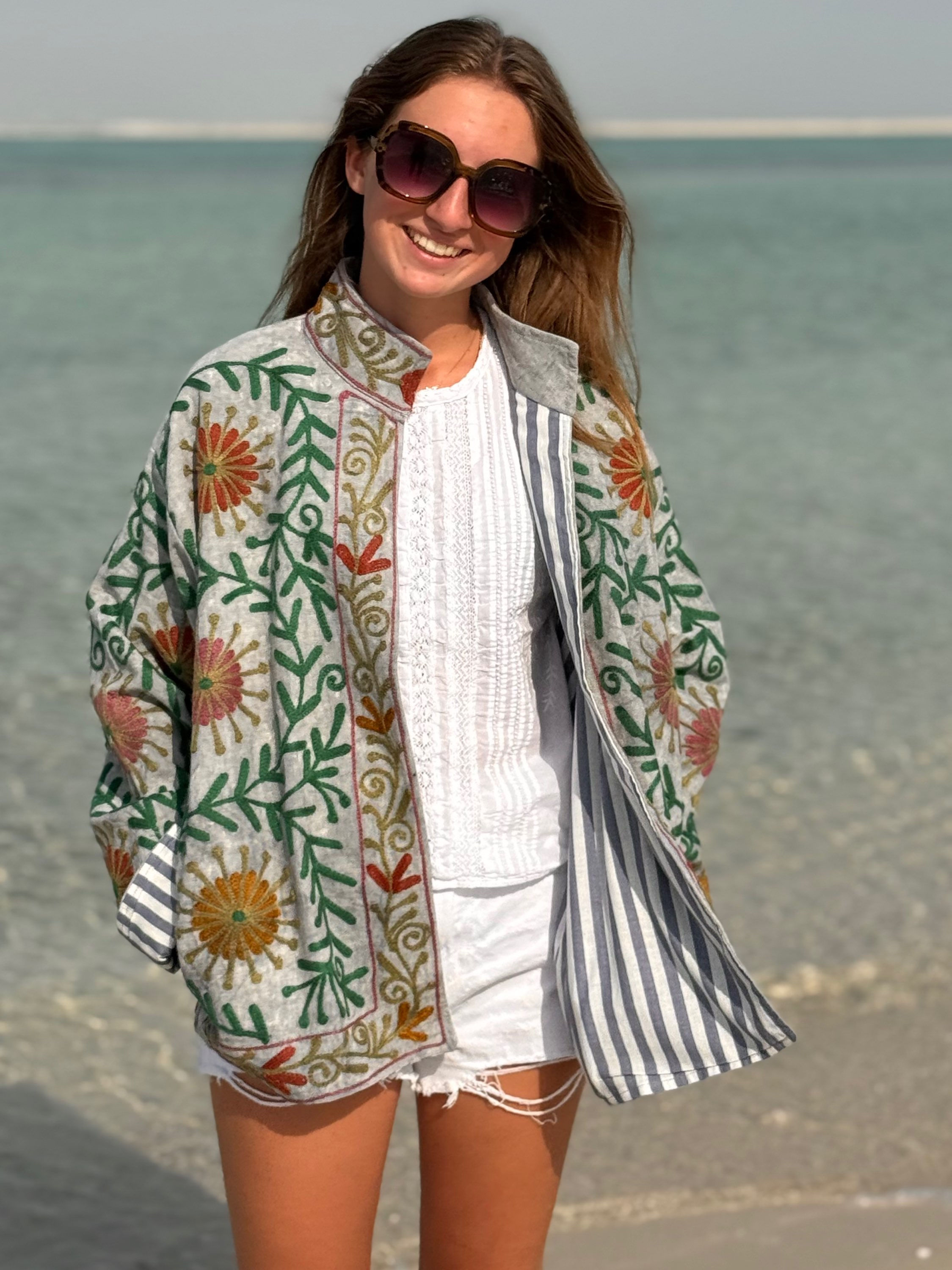 Veste brodée Coton 
