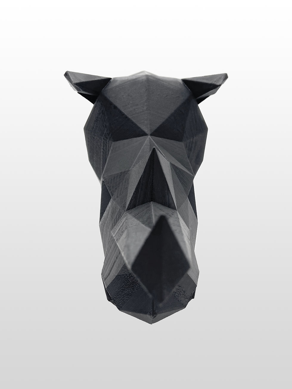 Thumbnail: Geometric Rhino Head (3D printed using recycled materials)