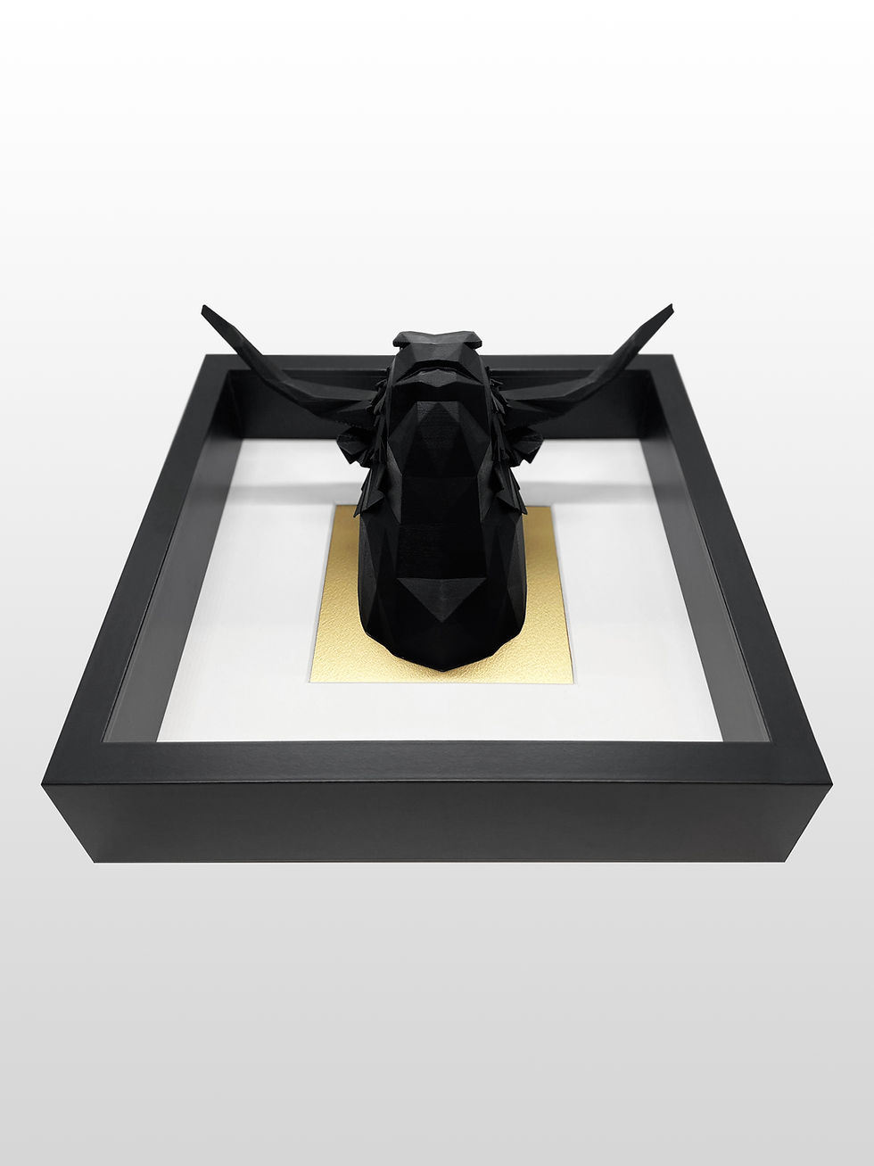 Thumbnail: Geometric Highland Cow Head - Framed (3D printed using recycled materials)