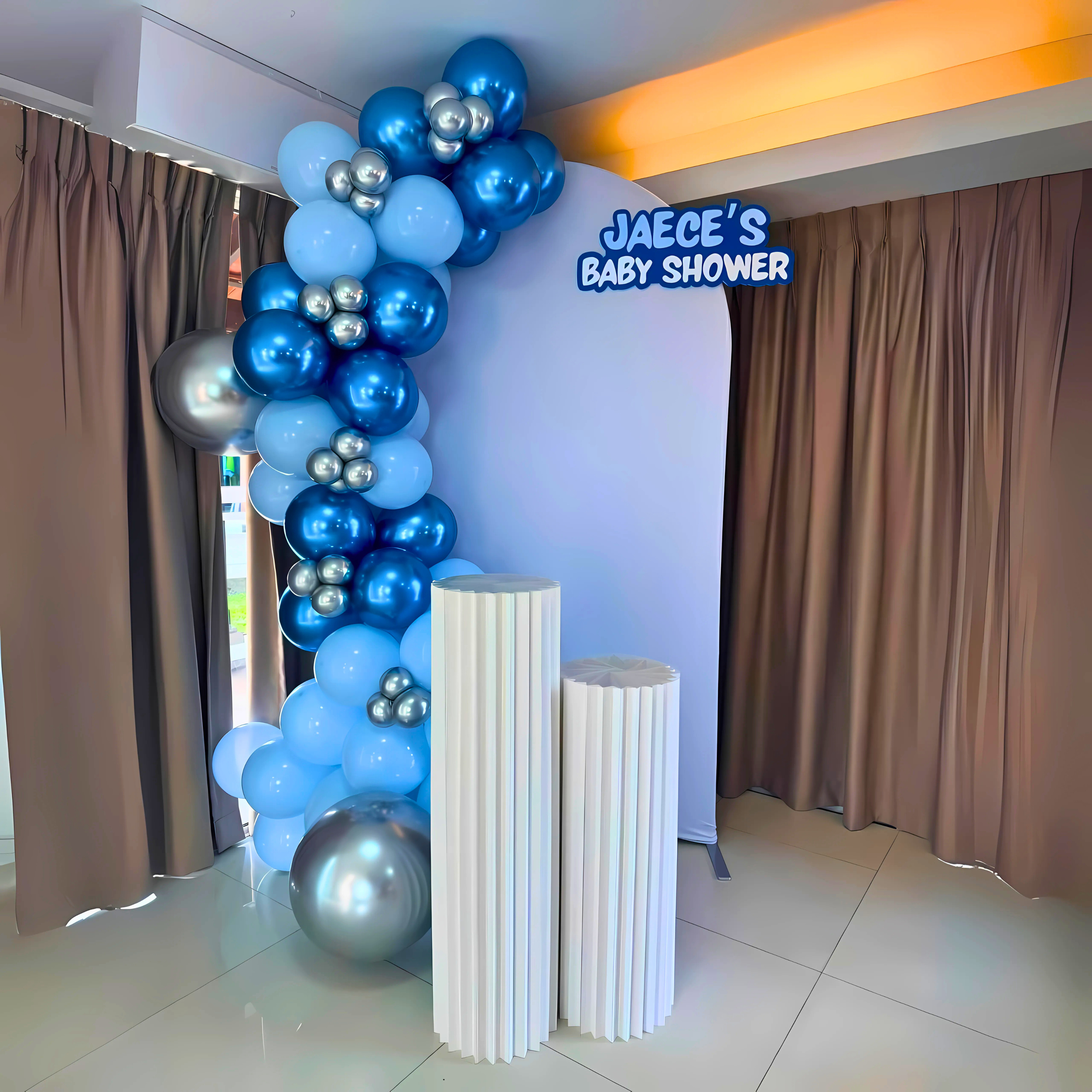 Baby Shower Boy -- Balloon Garland Party Backdrop Decoration