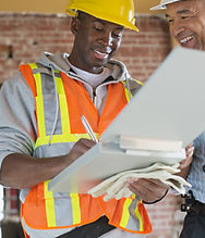 Tradesman and Architect at Construction
