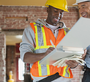 Réunion sur le chantier
