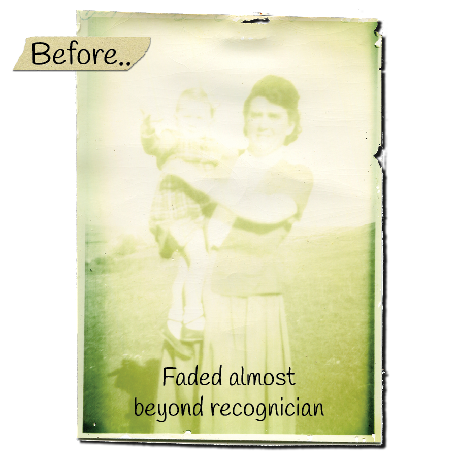 Very faded photograph