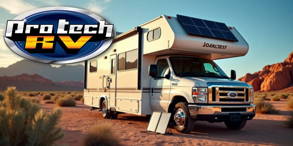 RV solar panels installed on a motorhome in Lake Havasu City Arizona