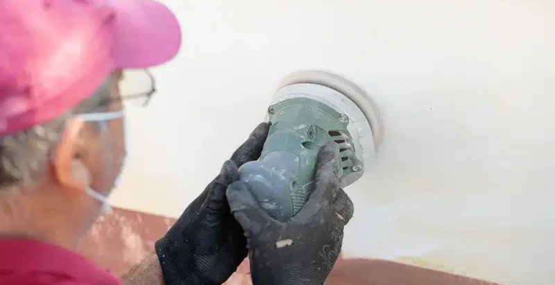 fixing boat