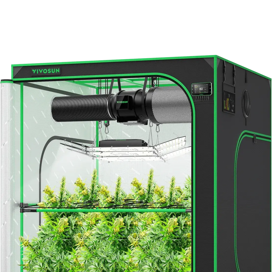 Vivosun Smart Grow Tent Kit Pro 5x5, 6-Plant Complete System, 6-inch AeroZesh