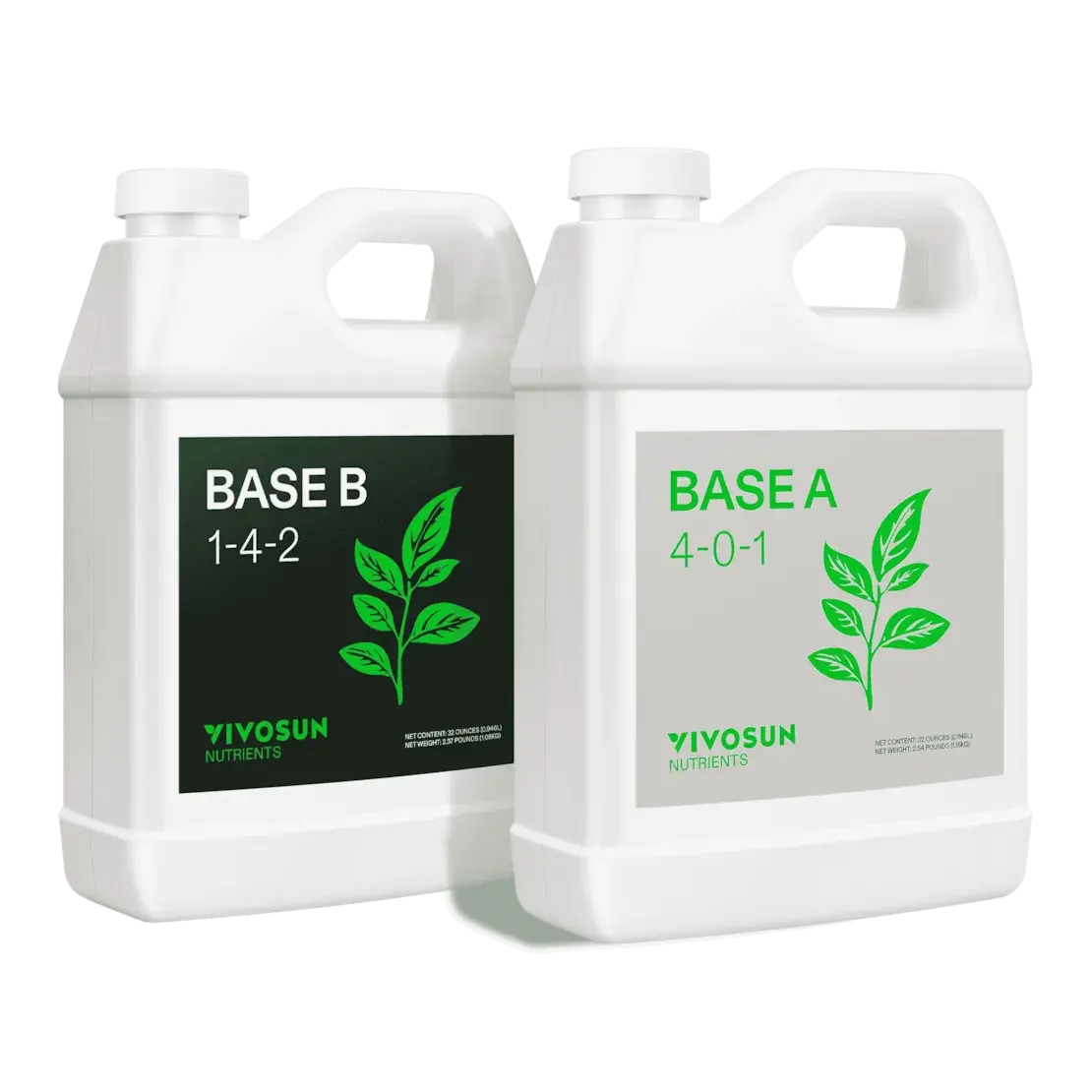 Vivosun Nutrients Base A & B Bundle, Liquid Fertilizer Supports Vegetative