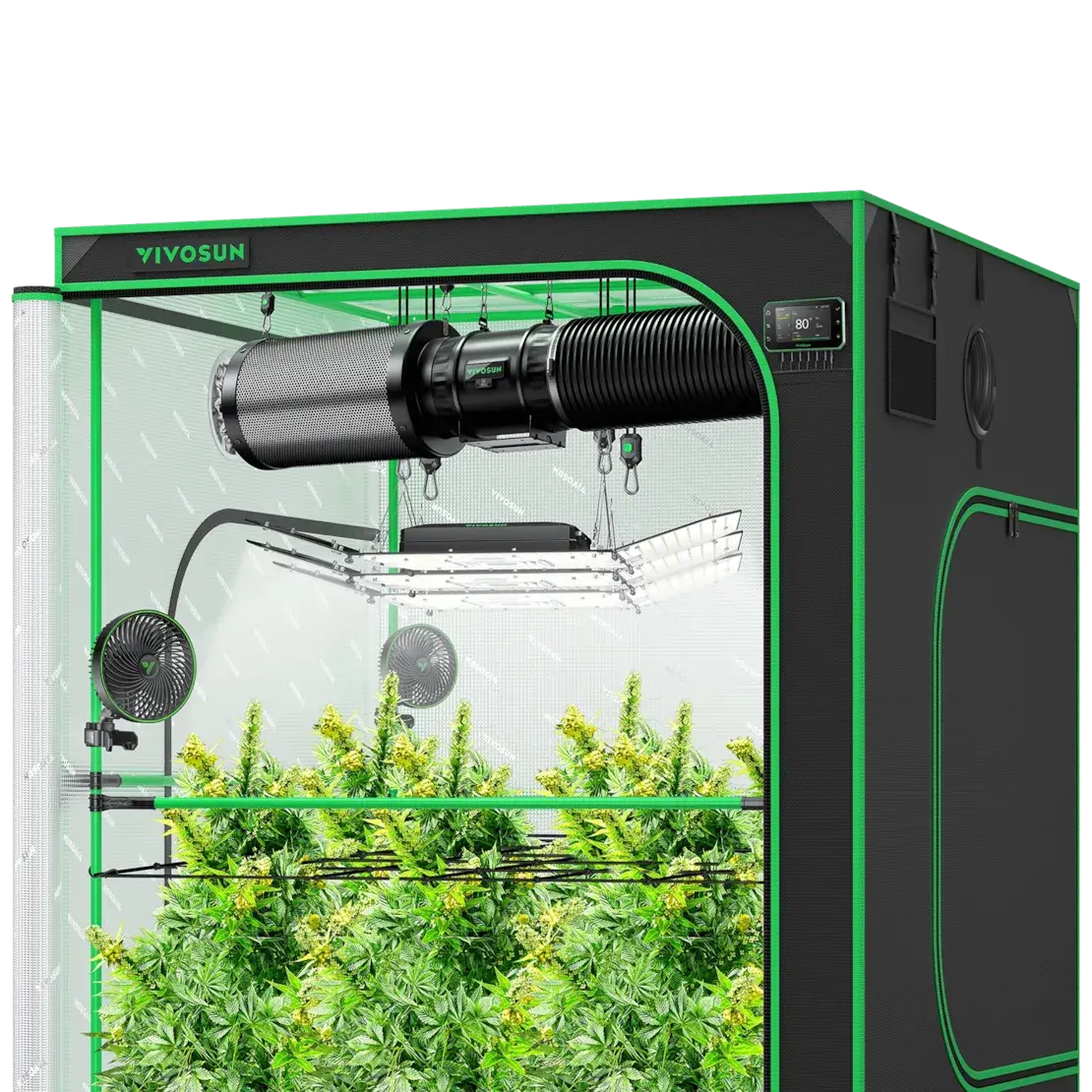 Vivosun Smart Grow Tent Kit Pro 5x5, 6-Plant Complete System, 8-inch AeroZesh