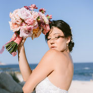 Bride during the wedding in Los Cabos