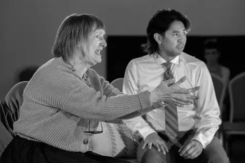 Susan Sneath and Mark Guerrero performing in "Seanchaí"
