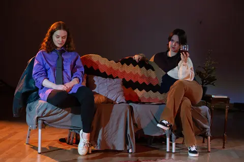 Amanda Samuelson and Gillian Spencer performing in "Rebel Rebel"