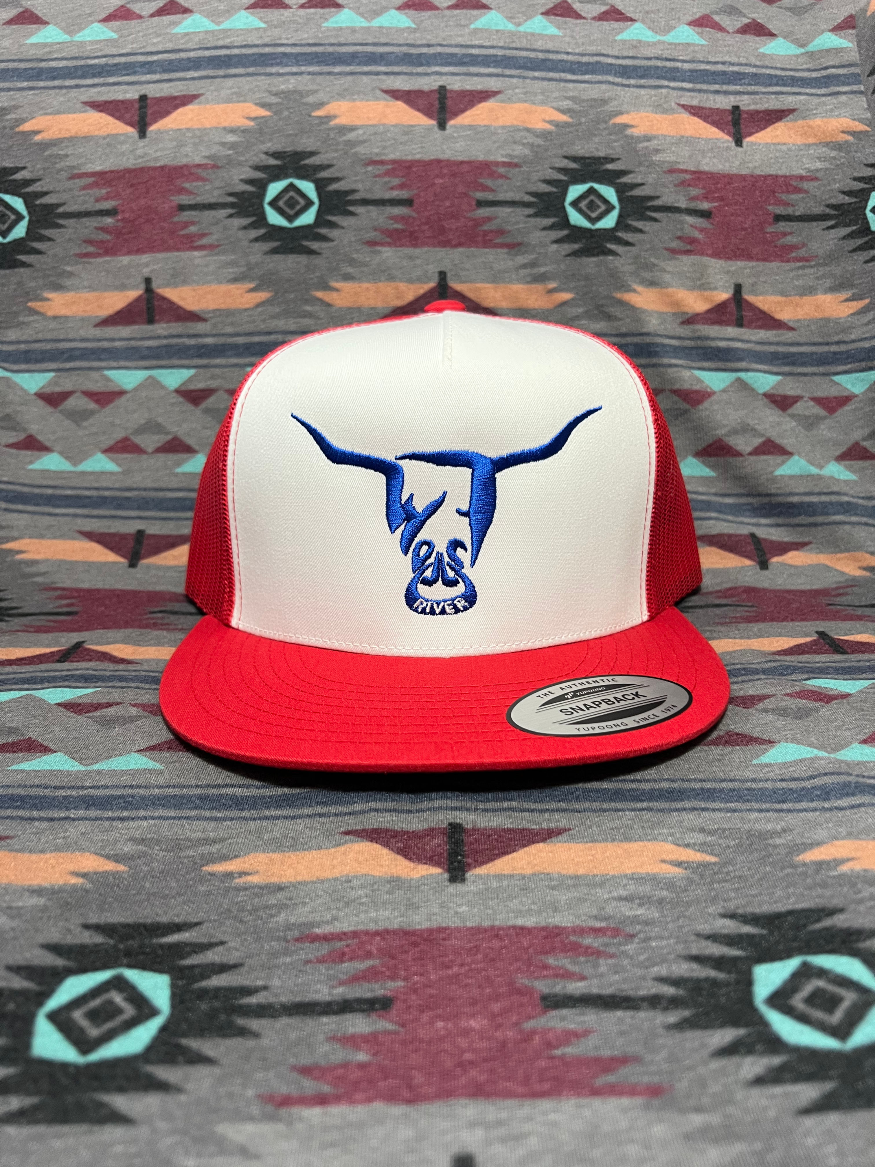 Red Hat, White Face, Blue West River Bull