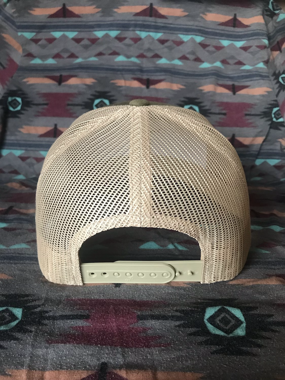 Thumbnail: Olive Green Hat, Tan Mesh, Tan Hard to Tame LP