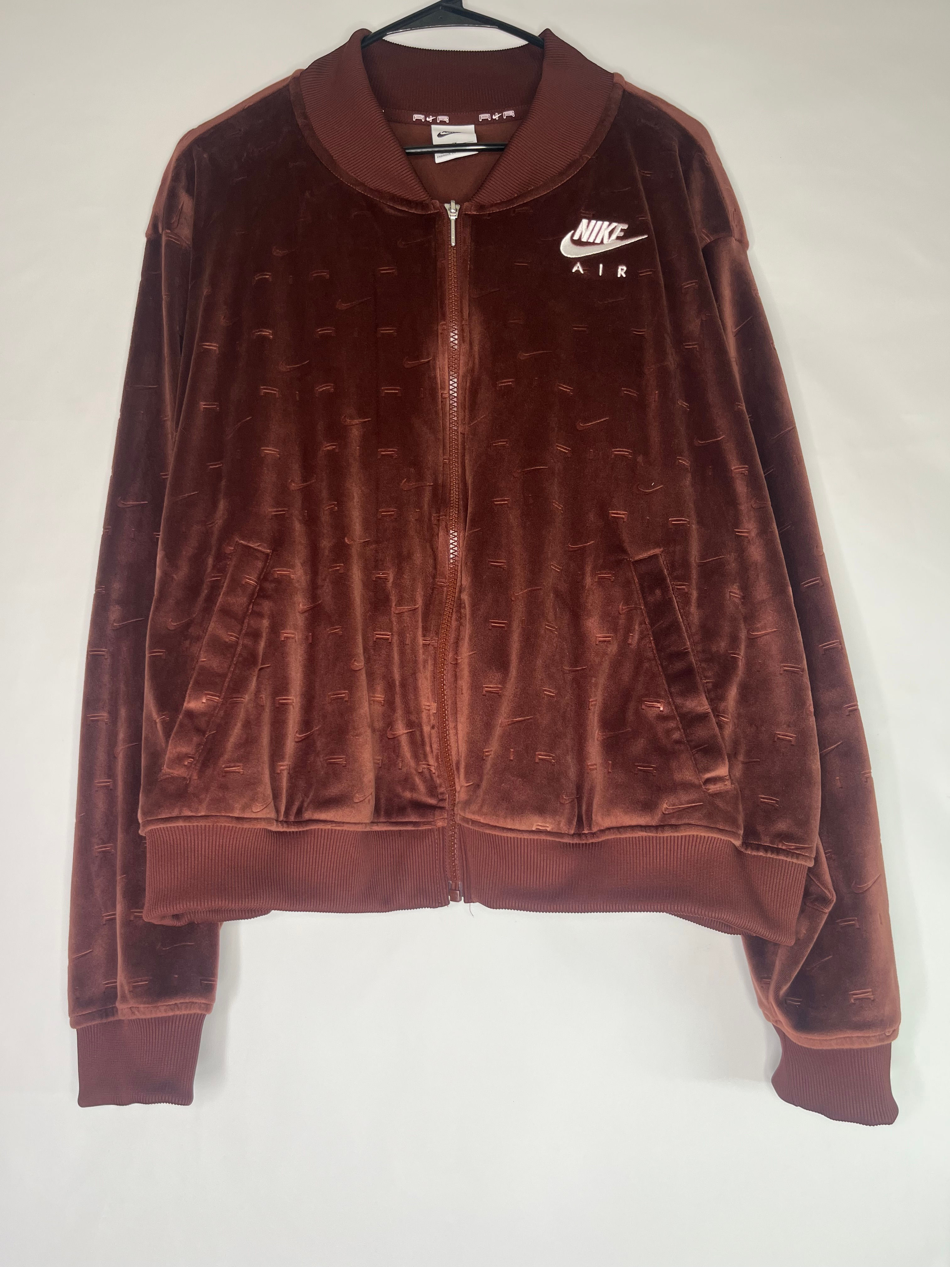 Women’s Nike Air Maroon Velour Bomber Jacket