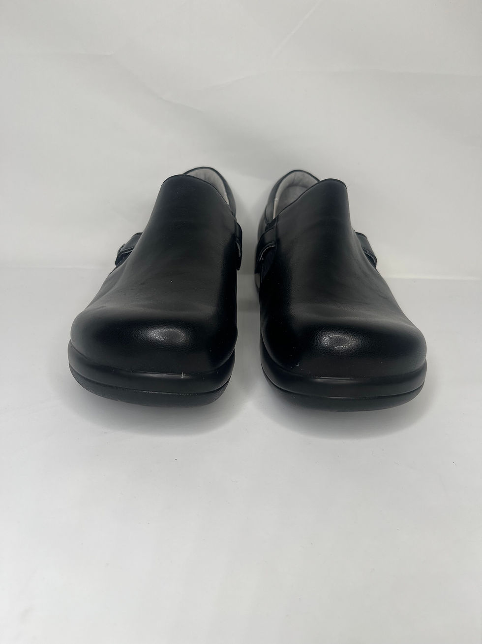 Thumbnail: Alegria Women’s Black Slip-On Leather Comfort Shoes
