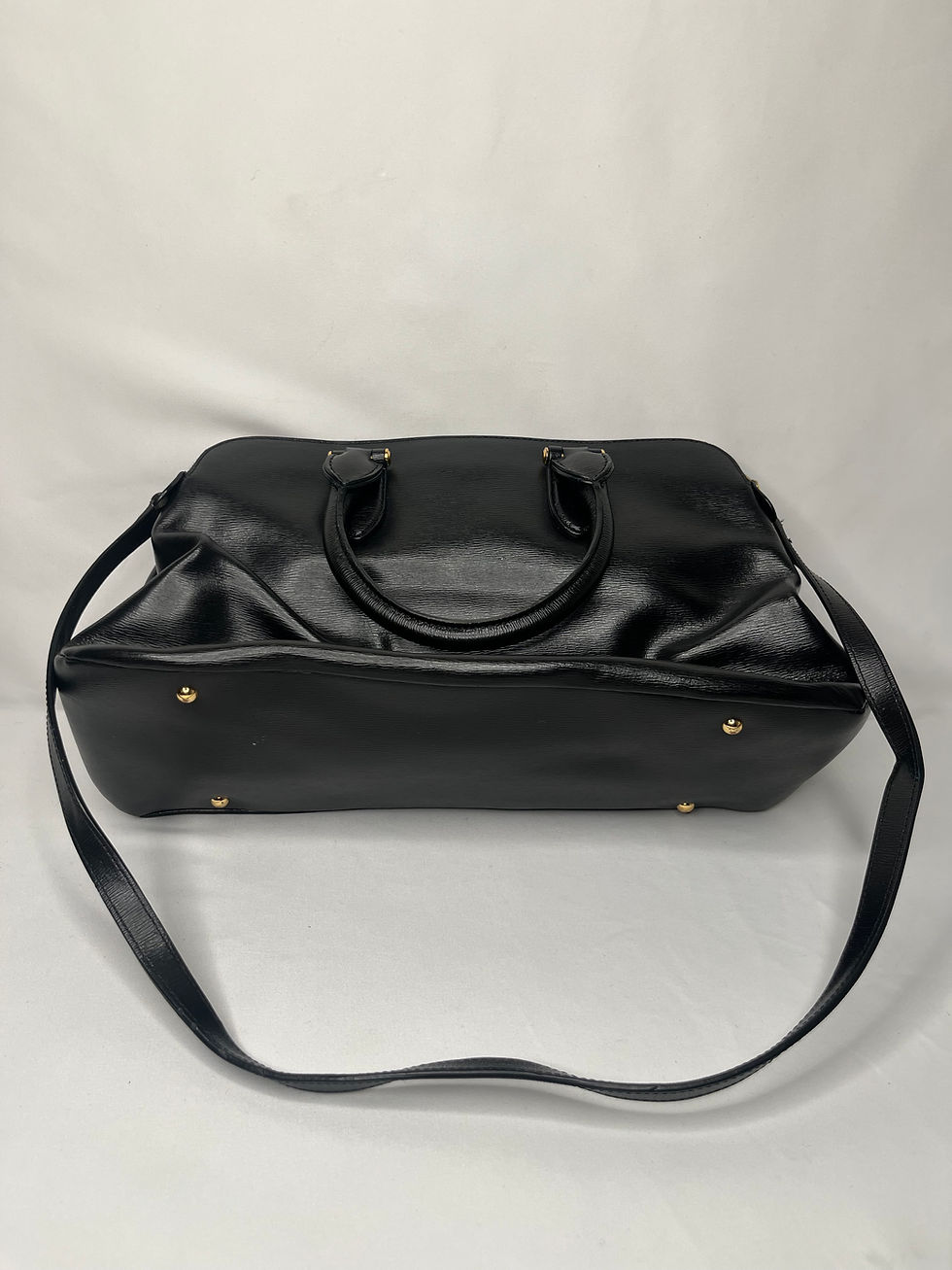 Thumbnail: Ralph Lauren RRL Black Structured Satchel