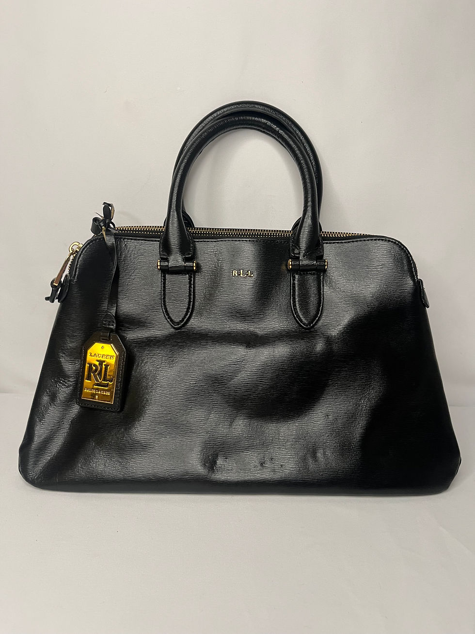 Thumbnail: Ralph Lauren RRL Black Structured Satchel