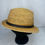 Thumbnail: Unisex Pamoa 100% Paper Straw Hat with Brown Leather Trim Design