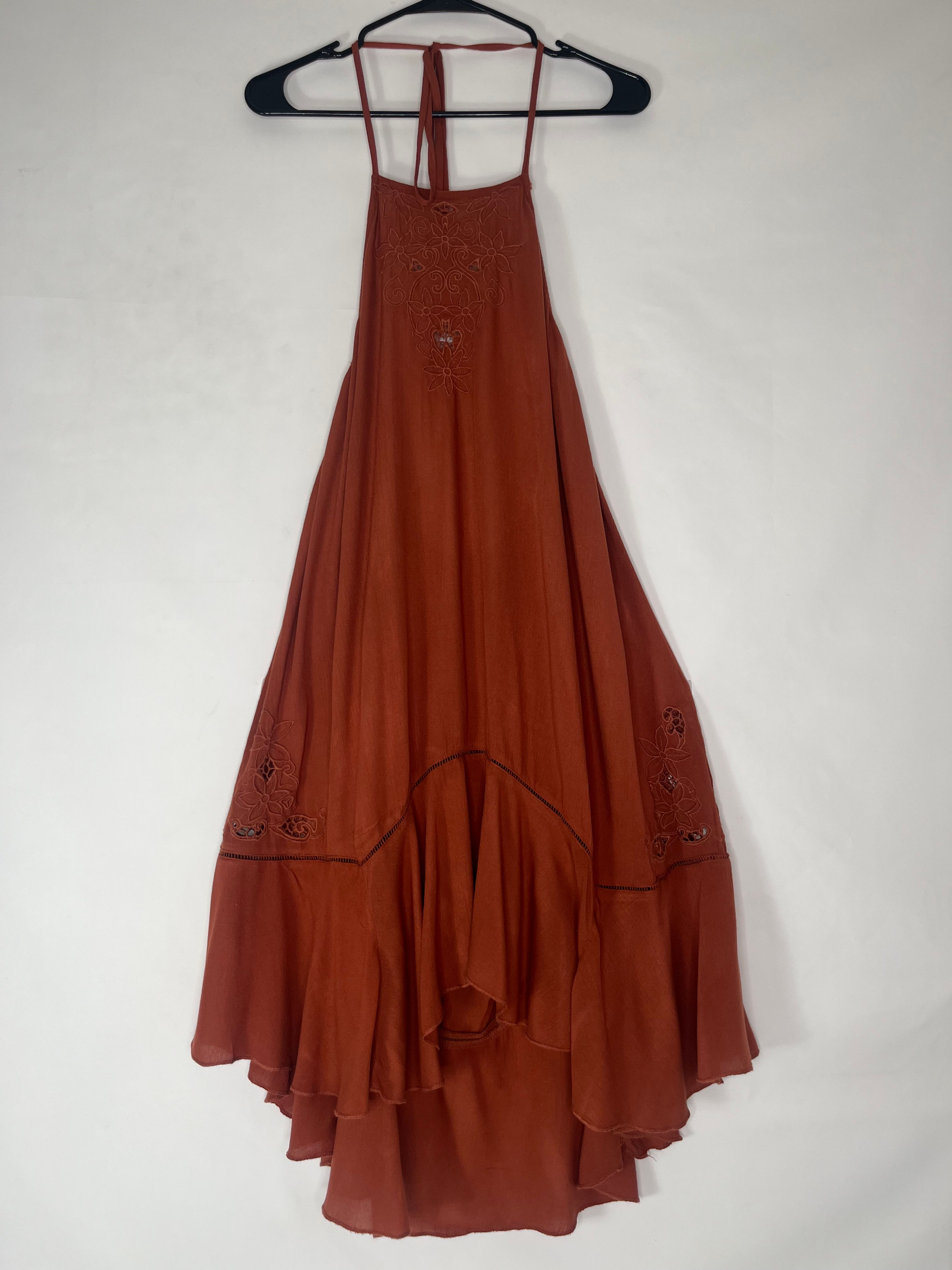 Free People Intimately Heat Wave Tunic Dress-Terracotta Brown Boho Tank