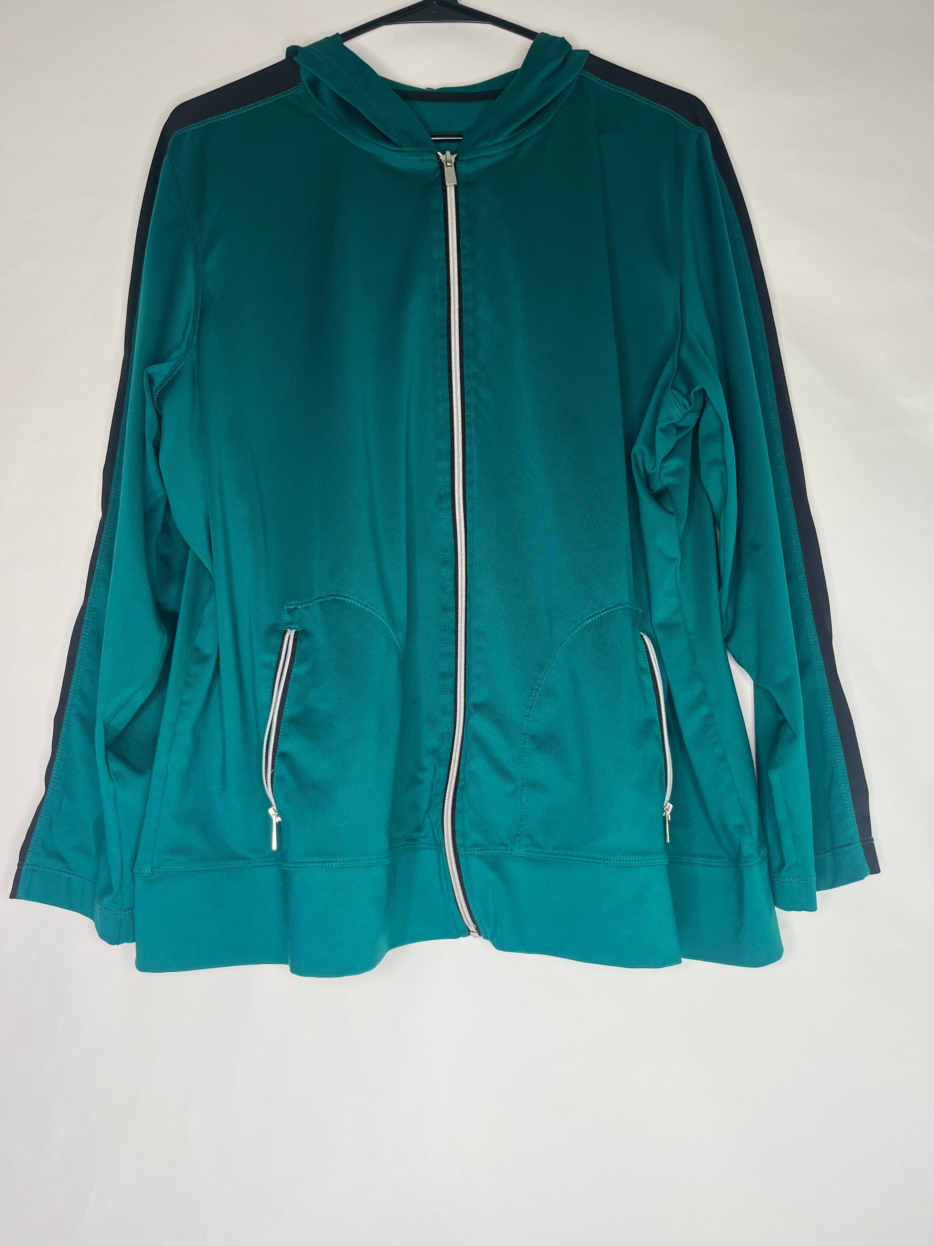 Women’s Teal Green Zip-Up Hoodie
