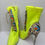 Thumbnail: So Me-Lime Green Snakeskin Print Boots