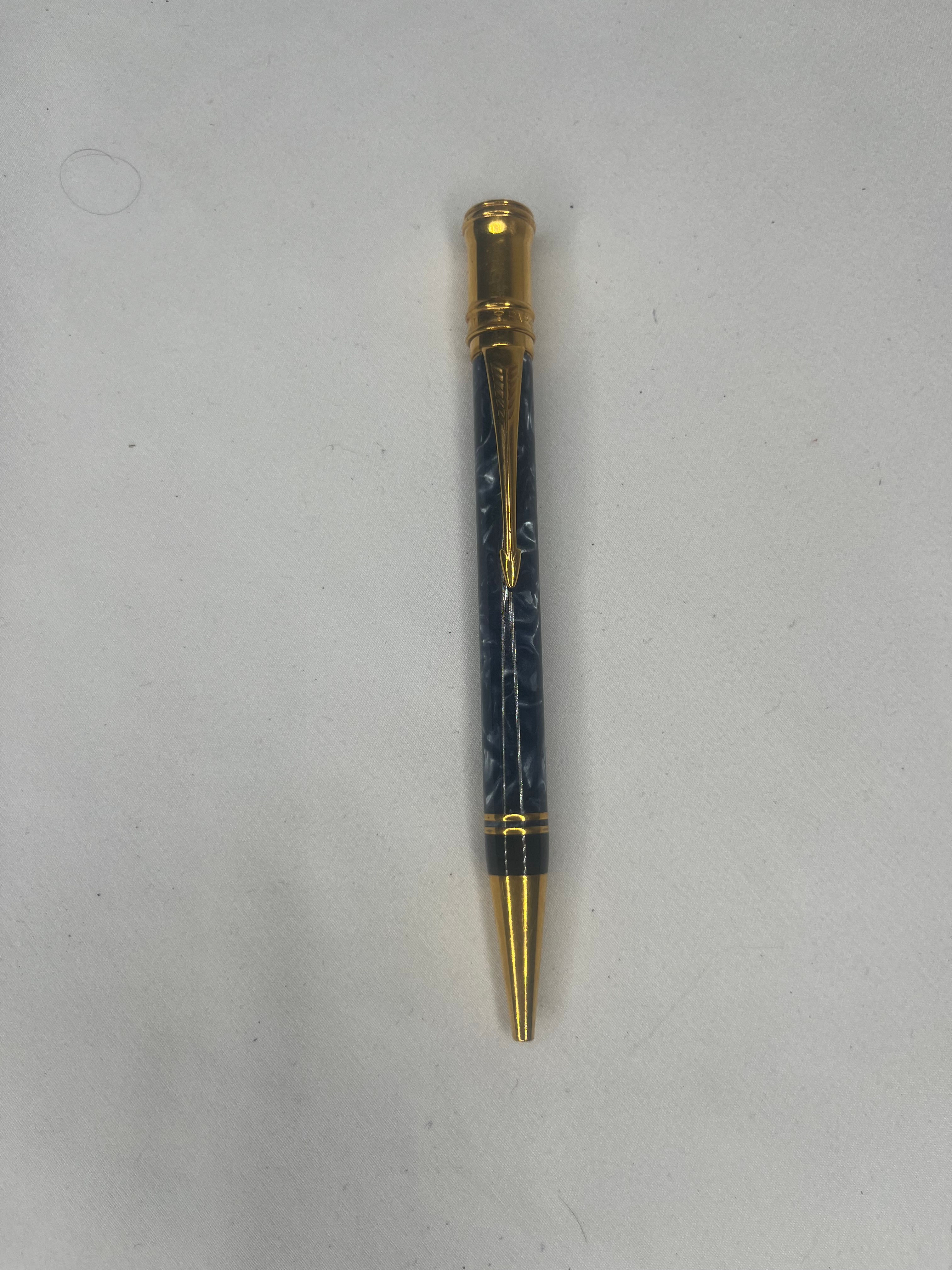 Duofold Mark Blue Marble Blue & Gold Ballpoint Pen