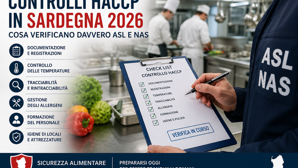 Controlli HACCP in Sardegna: cosa verificano davvero ASL e NAS nel 2026