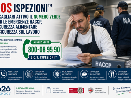 SOS Ispezioni™: attivo a Cagliari il Numero Verde per le emergenze  HACCP e sicurezza sul lavoro