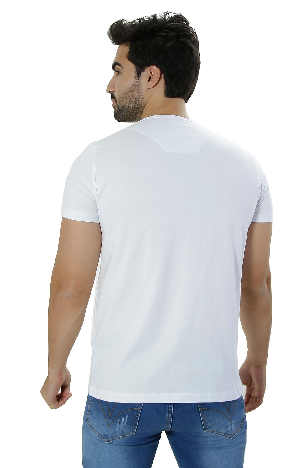 Miniatura: Camiseta Masculina Henley com 4 Botões Frontais 100% Algodão