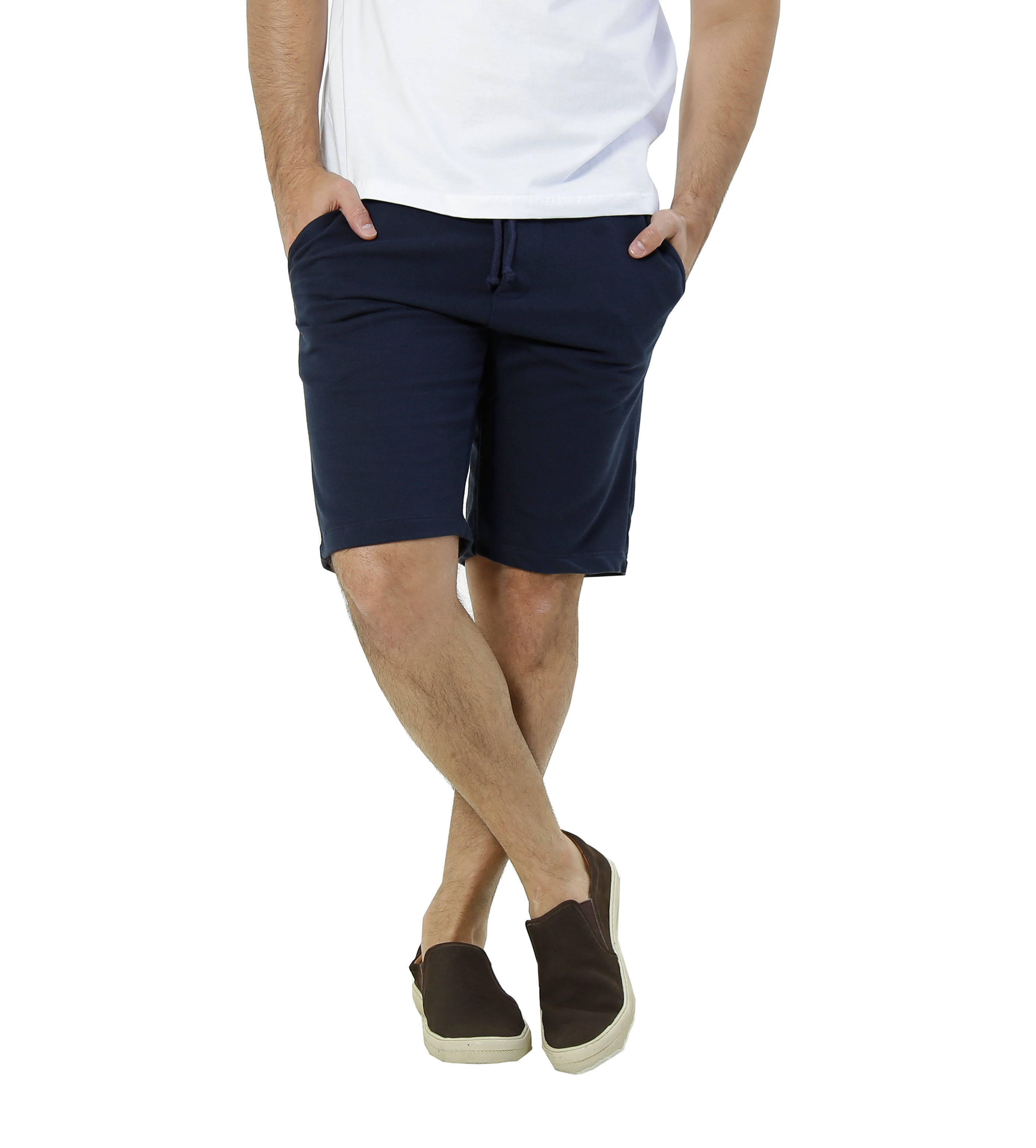 Bermuda de Moletom Masculina Azul Marinho