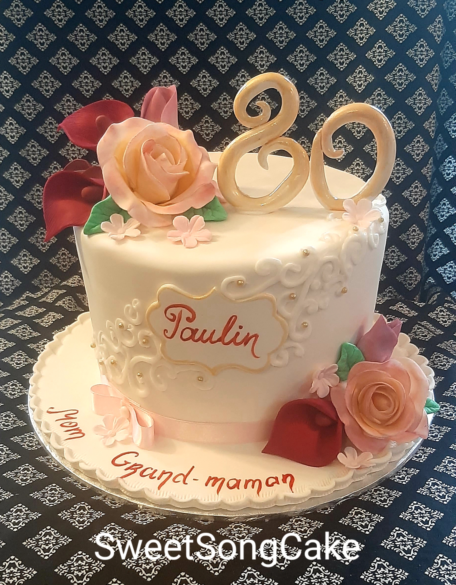birthday cake ideas for 80 year old woman