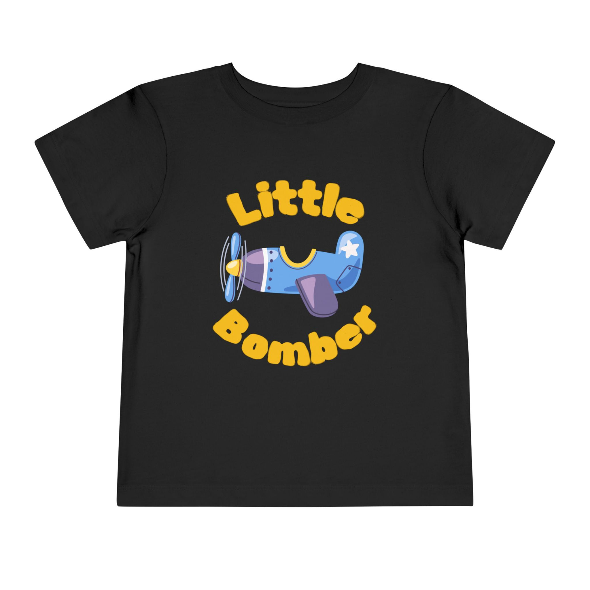 Little Bomber Toddler Tee - Fun Aviation-Themed Short Sleeve Shirt for Kids