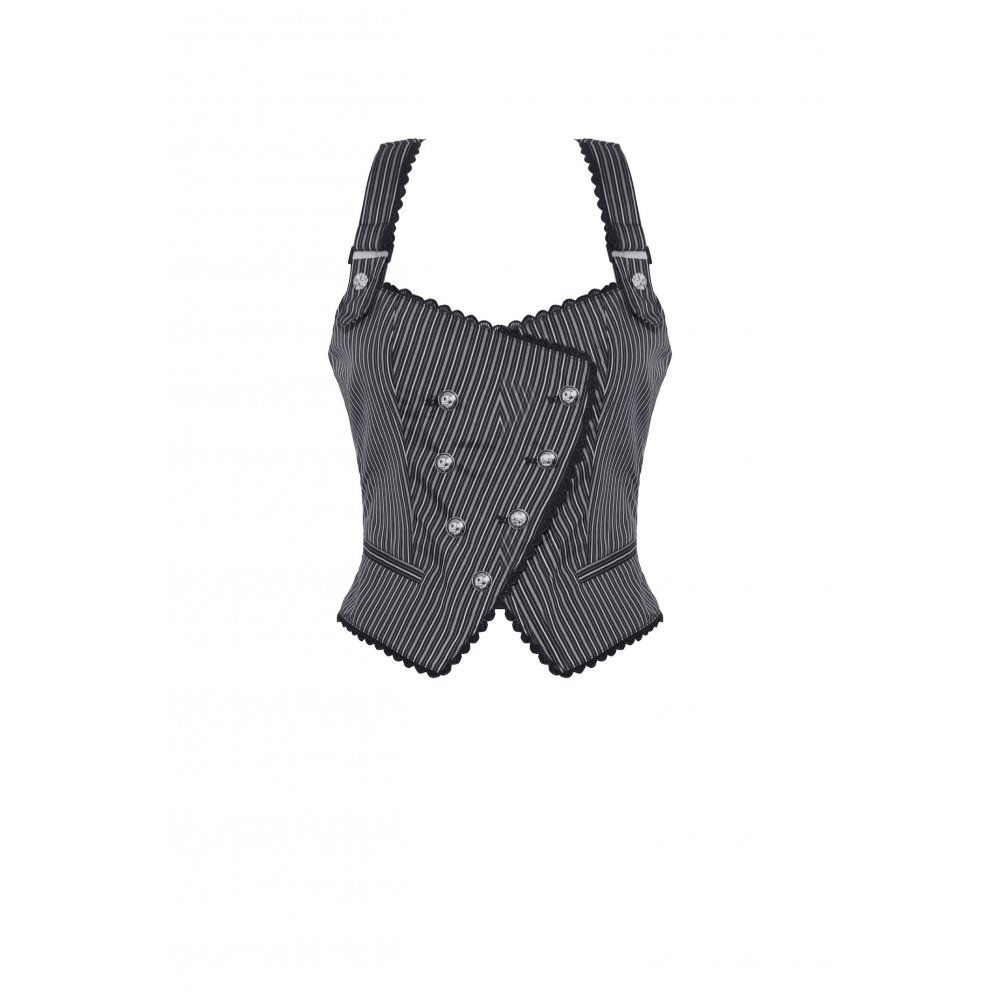 Dark in Love-Striped Academic Vest