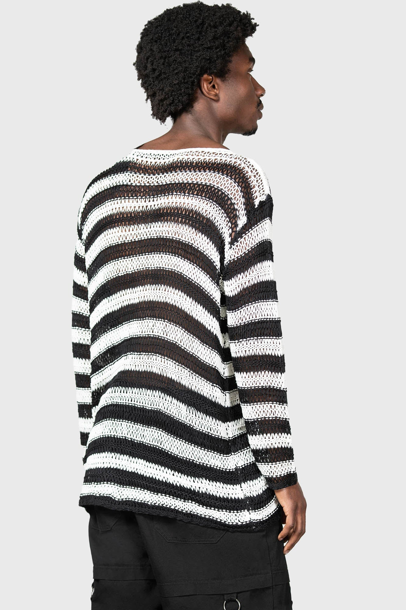 Killstar - Grunge Knit Sweater Black and White