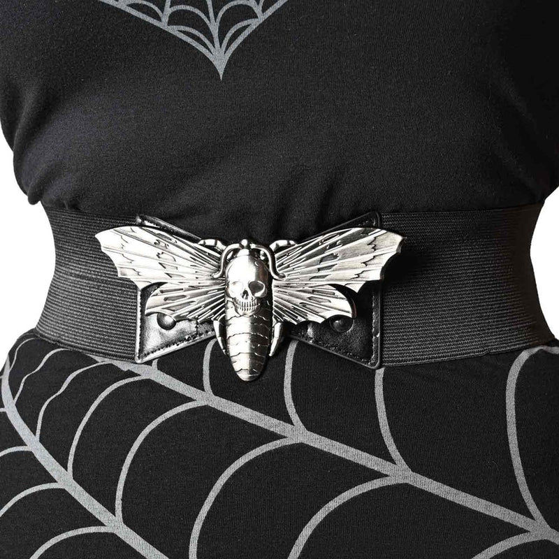 Kreepsville 666-Elastic Waist Belt Death Moth