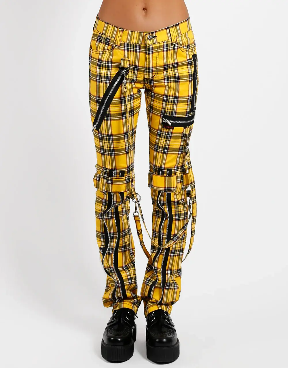 Tripp NYC - Yellow Plaid Bondage Pants